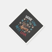 Dackel Liebe ist die beste Liebe Serviette (Ecke)