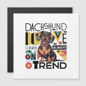 Dackel Liebe ist immer im Trend Magneteinladung (Vorne/Hinten)