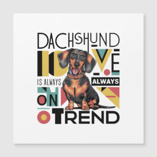 Dackel Liebe ist immer im Trend Magneteinladung