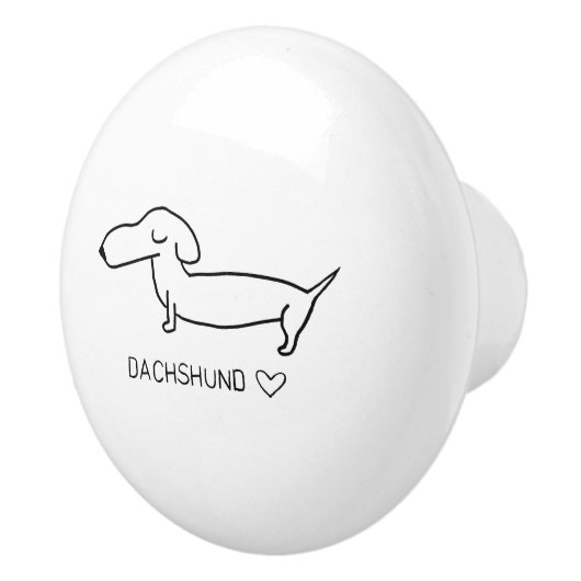 Dackel-Liebe Keramikknauf (Rechts)