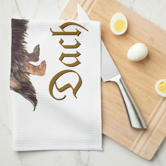 Dackel Liebe Küchentuch (Viertel Falte)