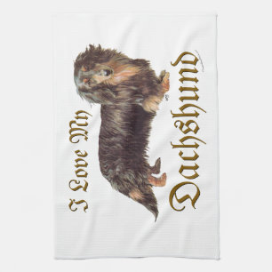 Dackel Liebe Küchentuch