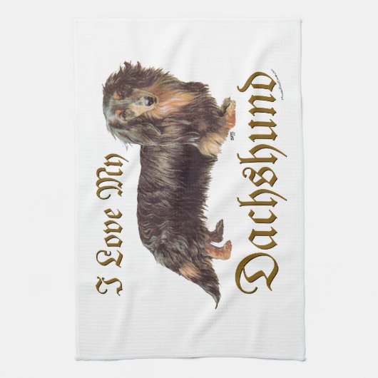 Dackel Liebe Küchentuch (Vertikal)