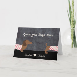 Dackel Liebe Lange Valentinstag Feiertagskarte