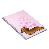 Dackel-Liebe (langhaarig) Notizblock (Rechte Seite)