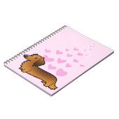 Dackel-Liebe (langhaarig) Notizblock (Linke Seite)