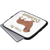 Dackel Liebe Laptopschutzhülle (Vorne Knopf)