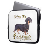 Dackel Liebe Laptopschutzhülle (Vorderseite Links)