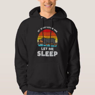 Dackel Liebe Ließ Schlafen Retro Tierfutter Hoodie