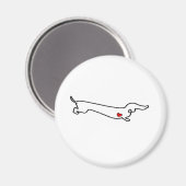 Dackel Liebe Magnet (Vorderseite/Rückseite)