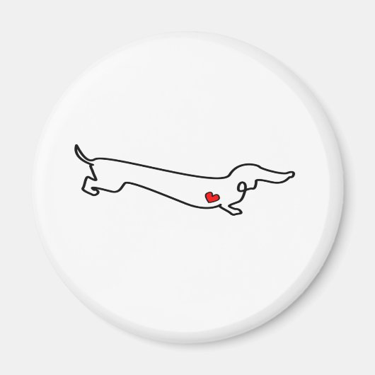 Dackel Liebe Magnet (Vorne)