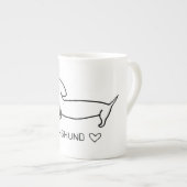 Dackel-Liebe Porzellantasse (Vorderseite Rechts)