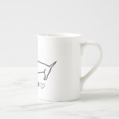 Dackel-Liebe Porzellantasse (Rechts)