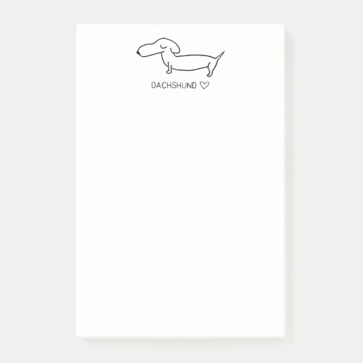 Dackel-Liebe Post-it Klebezettel (Vorderseite)