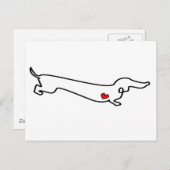 Dackel Liebe Postkarte (Vorne/Hinten)
