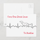 Dackel Liebe Postkarte (Vorne/Hinten)