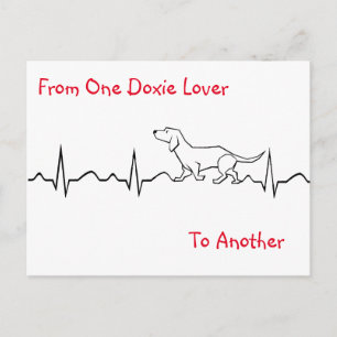 Dackel Liebe Postkarte