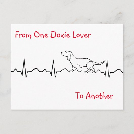 Dackel Liebe Postkarte (Vorderseite)