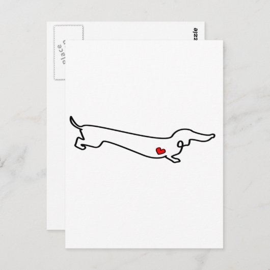 Dackel Liebe Postkarte (Vorne/Hinten)