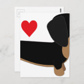 Dackel Liebe Postkarte (Vorne/Hinten)