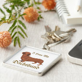 Dackel Liebe Schlüsselanhänger (Seite)