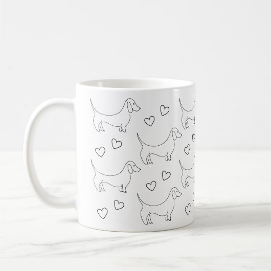 Dackel Liebe Tasse (Links)
