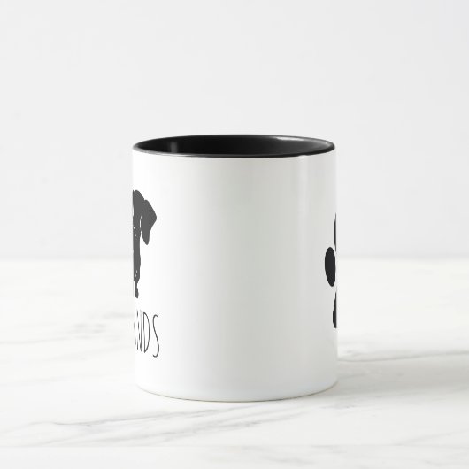 Dackel Liebe Tasse (Zentrum)