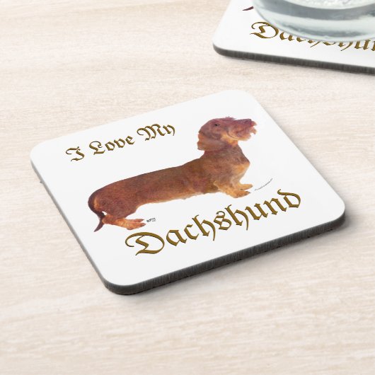 Dackel Liebe Untersetzer (Linke Seite)