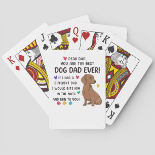 Dackel liebe Vater Sie sind die besten Spielkarten