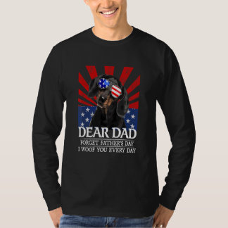Dackel Liebe Vater Vergessen Vatertag ich Woof Sie T-Shirt