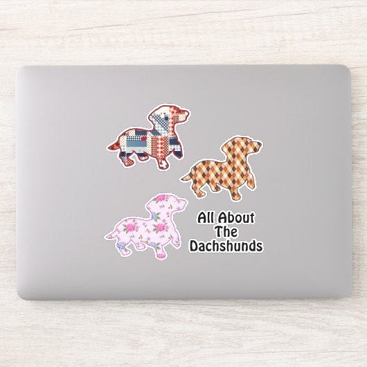 Dackel Liebe Vinyl Sticker (Computer)