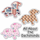 Dackel Liebe Vinyl Sticker (Vorderseite)