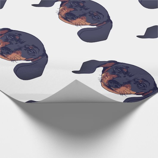 Dackel Liebhaber Geschenkpapier (Ecke)