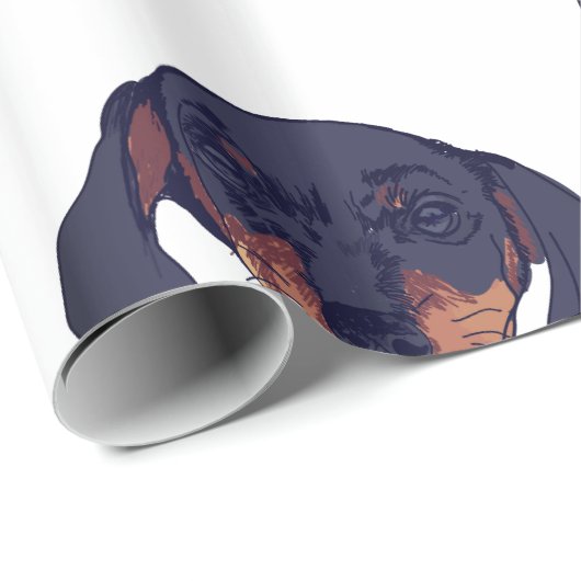 Dackel Liebhaber Geschenkpapier (Rolleneckpunkt)