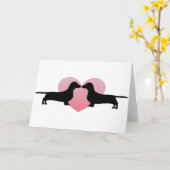 Dackel-Liebhaber Karte (Gelbe Blume)