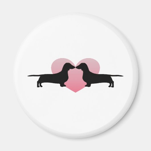 Dackel Liebhaber Magnet (Vorne)