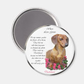 Dackel liebt Dackel Magnet (Vorderseite/Rückseite)