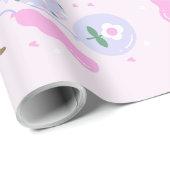 Dackel liebt Hunde Welpen Geburtstagsballons Geschenkpapier (Rolleneckpunkt)