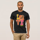 Dackel liebt niedliche Farbe T-Shirt (Vorne ganz)