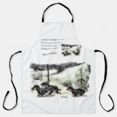 Dackel liebt Weihnachten Schürze (Vorderseite)