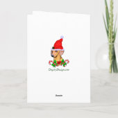 Dackel Liebt Weihnachtsgeschenke Feiertagskarte (Rückseite)