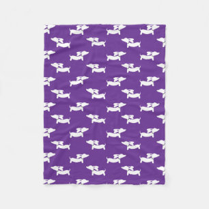 Dackel Lila Blanket für Dackel Mamas Väter Fleecedecke