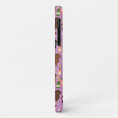 Dackel lila Weinmuster Case-Mate iPhone Hülle (Hinten/Links)