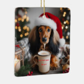 Dackel Long Hair Keramikornament (Rechts)