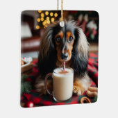 Dackel Long Hair Keramikornament (Rechts)