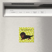 Dackel Long Hairs Black and Tan Magnet (In Situ (Geschirrspüler))