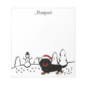 Dackel Long Hairs Black and Tan Notizblock (Vorderseite)