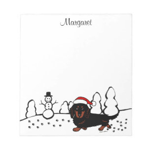 Dackel Long Hairs Black and Tan Notizblock