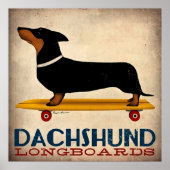 Dackel-Longboards Poster (Vorne)