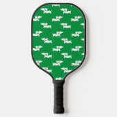 Dackel Love Pickleball Green Blue Schläger (Vorderseite)